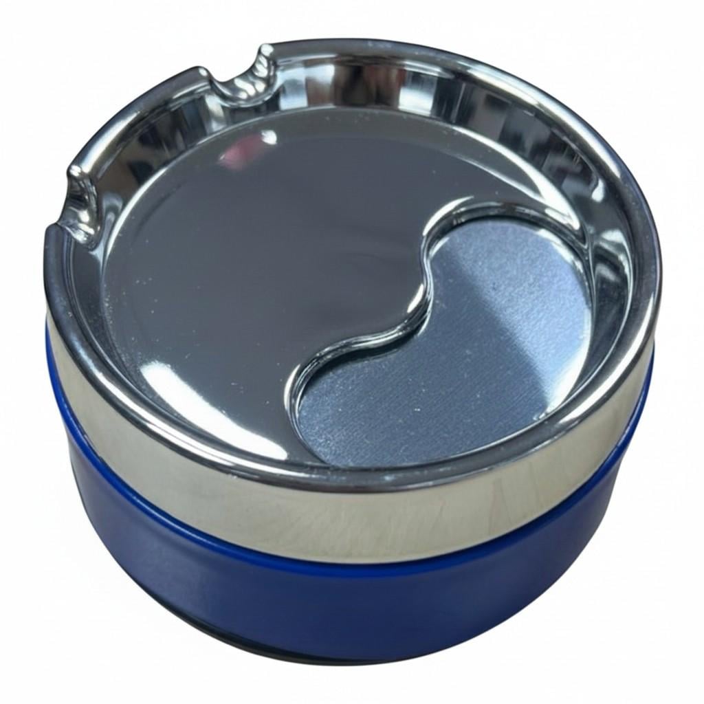 Попільничка металева бездимна HL-6766 9 см Blue (10673Blue )