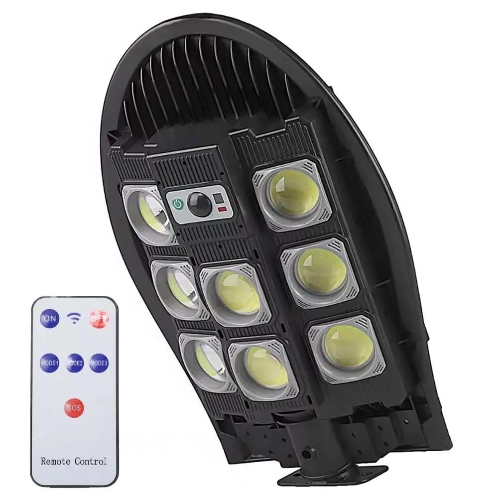 Фонарь уличный с солнечной панелью W7102B-3 с датчиком движения и пультом (9015)