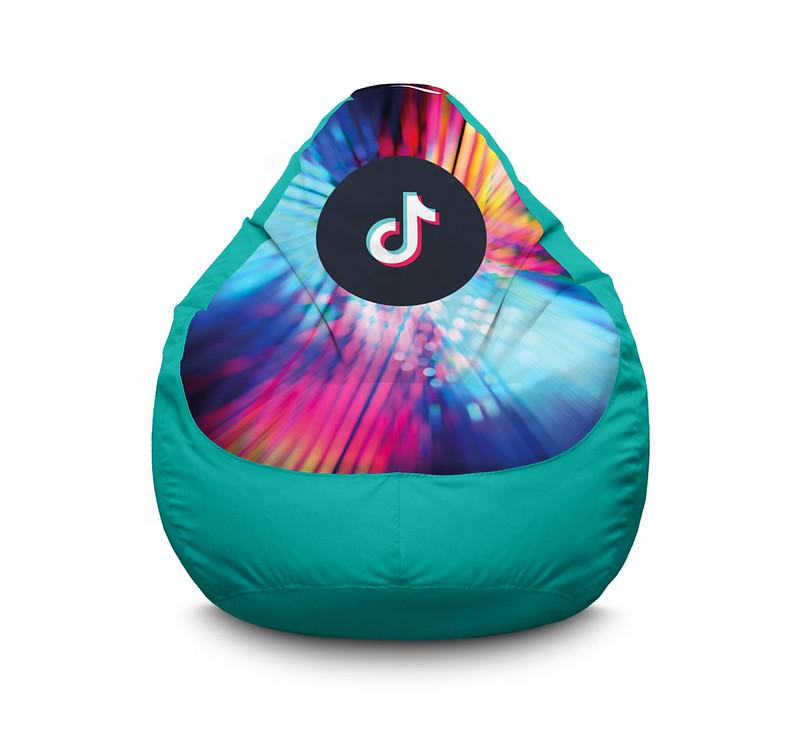 Кресло мешок iPuff Tik Tok Flashlight Оксфорд XL 80x110 см Бирюзовый