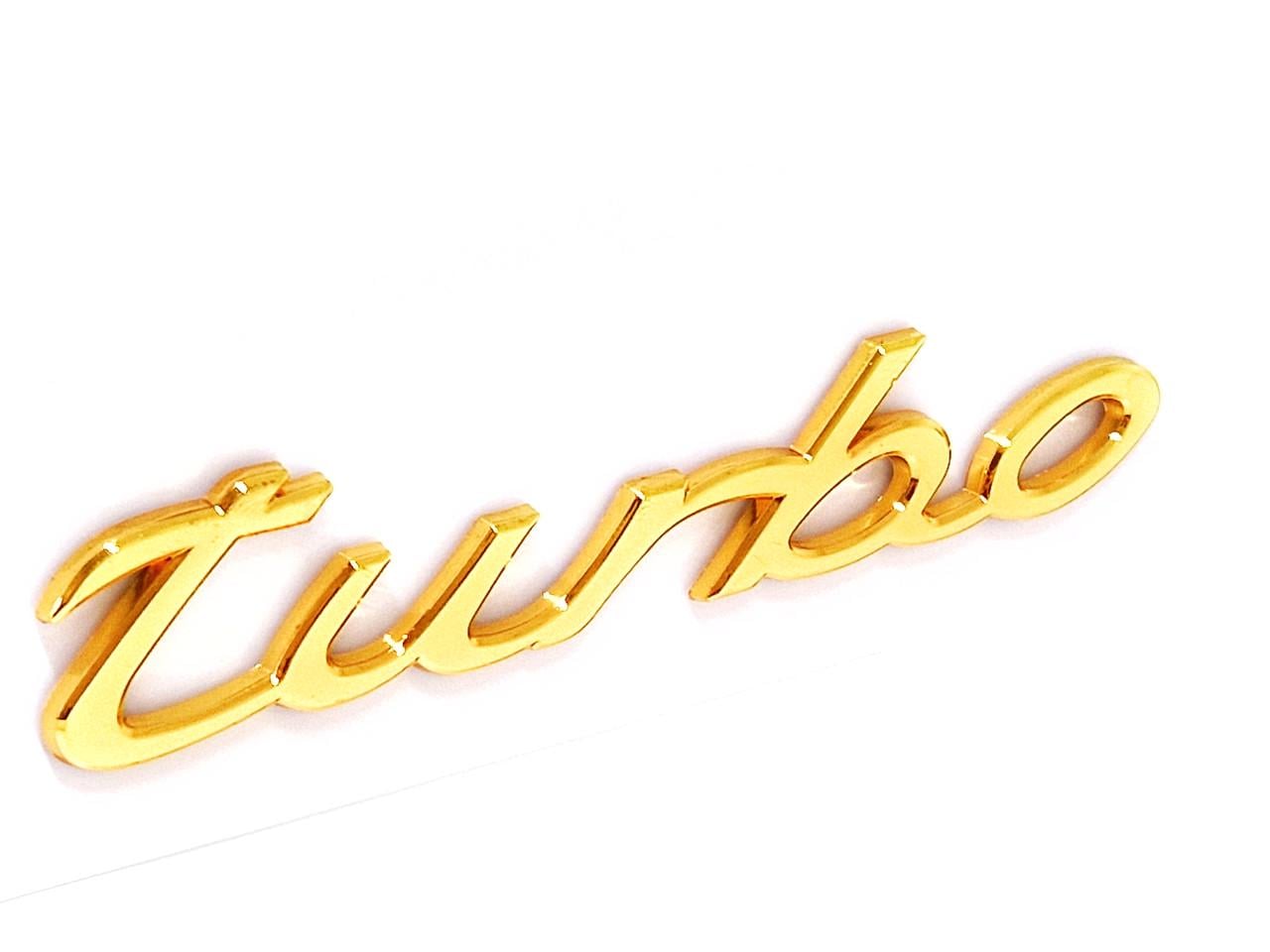 Емблема-напис Turbo Porsche на кришку багажника Золотий (2432691924)