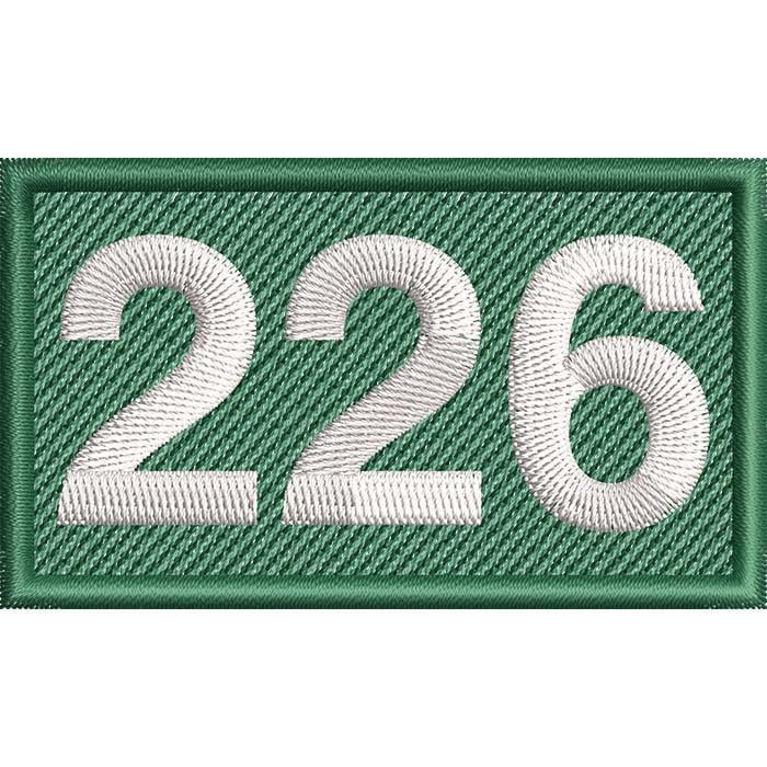 Нашивка патч номер игрока 226 Ким Йон Сам из сериала Игра в Кальмара 7,5x4,5 см (20420503)