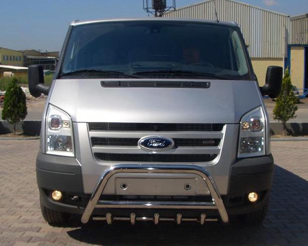 Кенгурятник WT003 CAN для Ford Transit 2000-2014 гг. нержавеющая сталь Хром