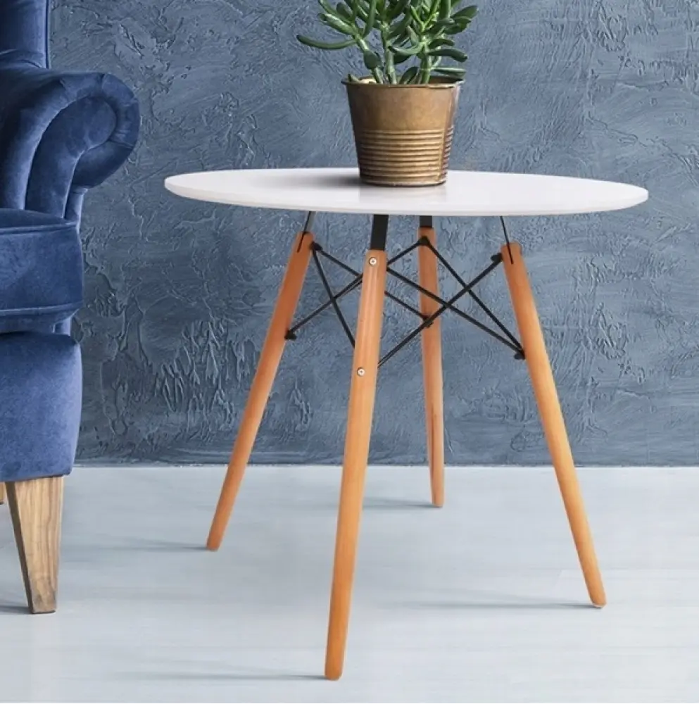 Обеденный стол круглый Bonro В-957-700 4 ножки из бука 70 см Белый (17816617) - фото 6 Обеденный стол круглый Bonro В-957-700 4 ножки из бука 70 см Белый (17816617) - фото 6