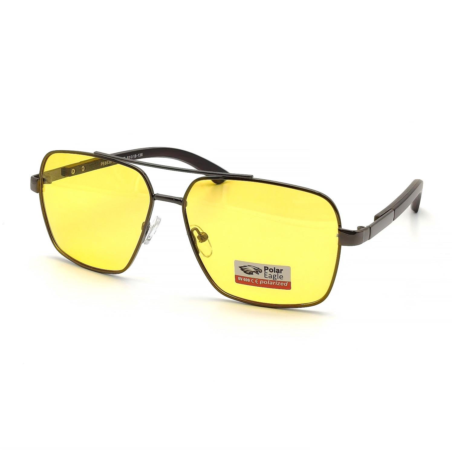 Очки водителя мужские Polar Eagle 8639 с поляризацией Желтый (28673620) - фото 2