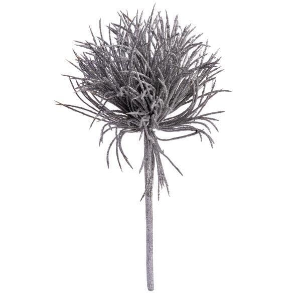 Ветка декоративная Yes! Fun Алиум ⌀ 20 см глиттер Серебряный (974608)