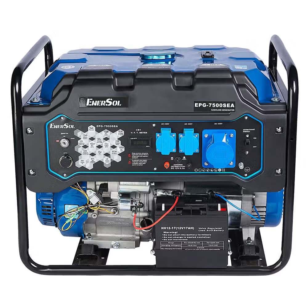 Генератор бензиновий EnerSol EPG-7500SEA 230V 7,5 кВт з електростартером Blue (38869730)