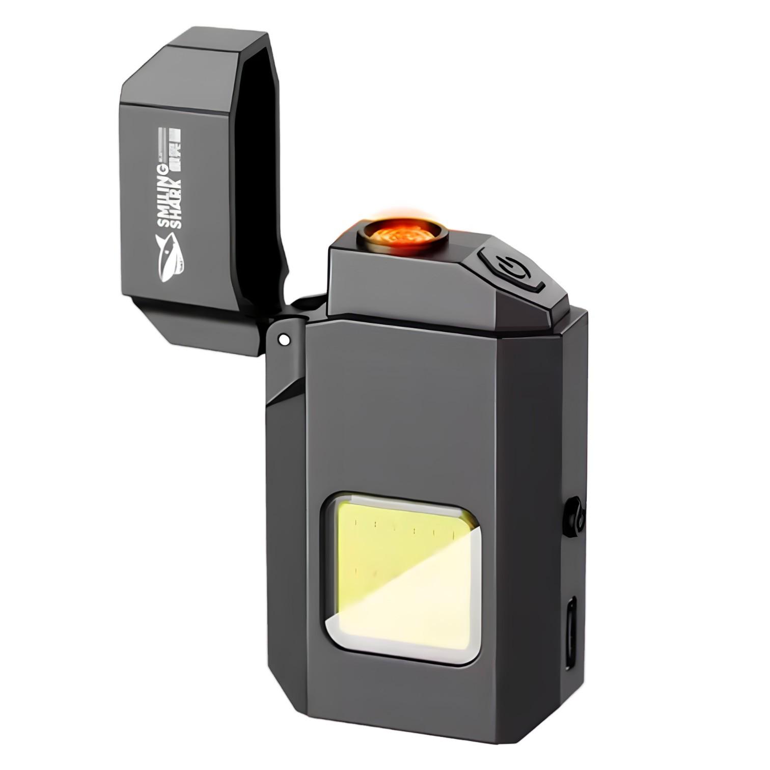 Фонарик-брелок со встроенной зажигалкой USB Type-C (3880)