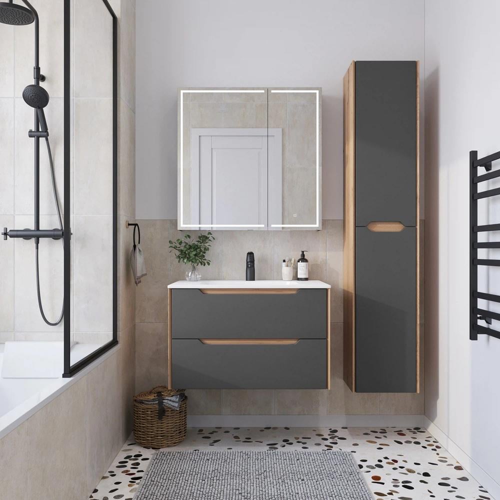 Пенал подвесной MVK Vostok Mirri 30 эмаль правый 300х300х1700 мм Графит матовый (mrp130gh) - фото 10 Пенал подвесной MVK Vostok Mirri 30 эмаль правый 300х300х1700 мм Графит матовый (mrp130gh) - фото 10