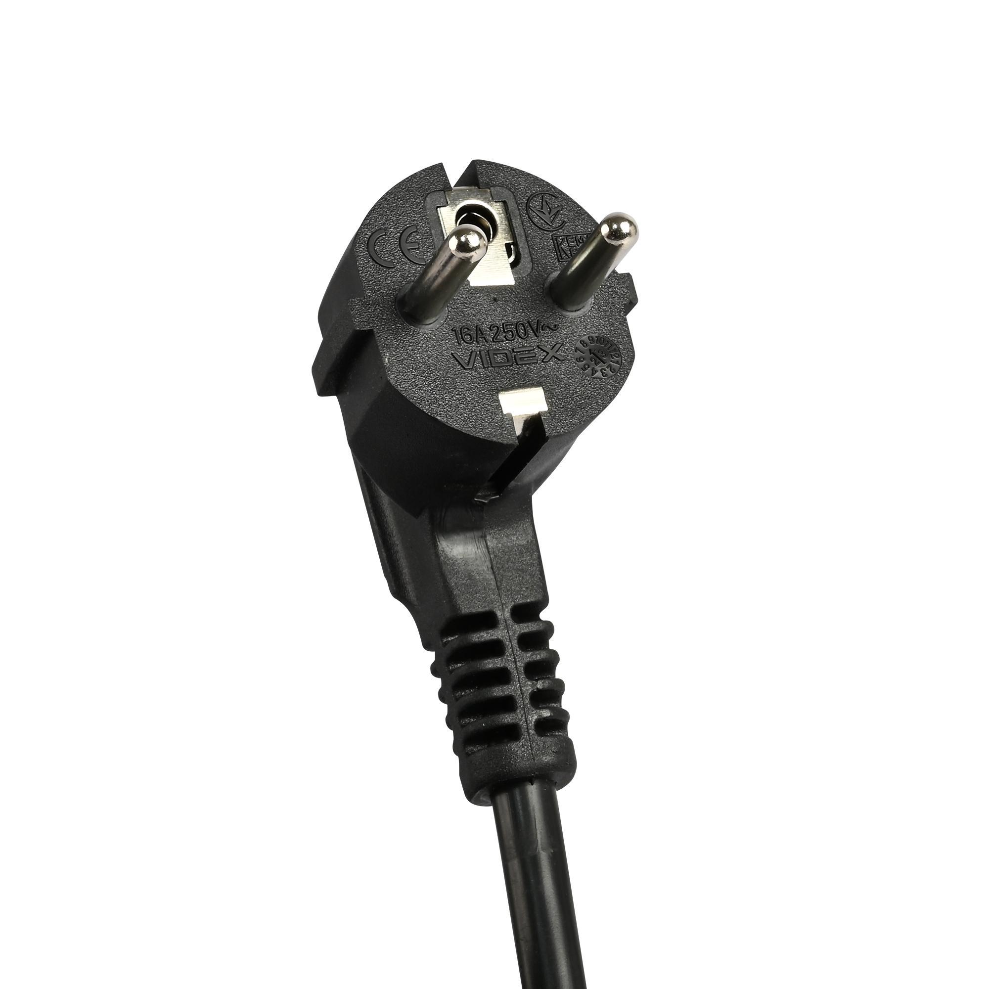 Удлинитель Videx ONCORD 2хUSB/USB-C 3 гнезда с заземлением/кнопкой/шторками 3 м Черный (VF-PD33G2U1C-B) - фото 8