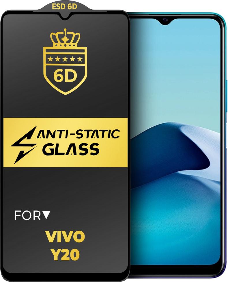 Защитное стекло 6D Anti-Static Vivo Y20 Glass Shield