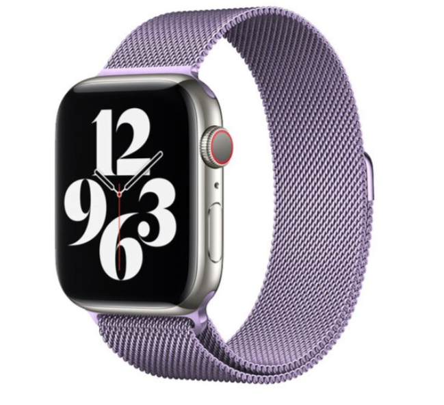 Ремінець CDK для Apple Watch 45 мм Series 7/8/9 метал Milanese Loop Purple (05527)