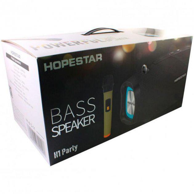 Портативная Bluetooth колонка HOPESTAR H1 Party с караоке микрофоном Черный - фото 7 Портативная Bluetooth колонка HOPESTAR H1 Party с караоке микрофоном Черный - фото 7