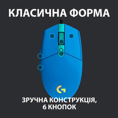 Компьютерная мышка Logitech G102 Lightsync USB Blue (910-005801) - фото 6