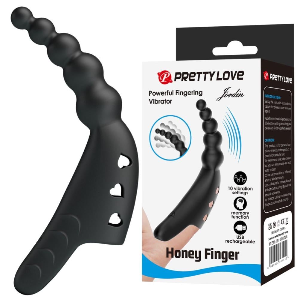 Вибратор на палец Pretty Love Honey Finger 12,2х2,1 см Черный (BI-300088)