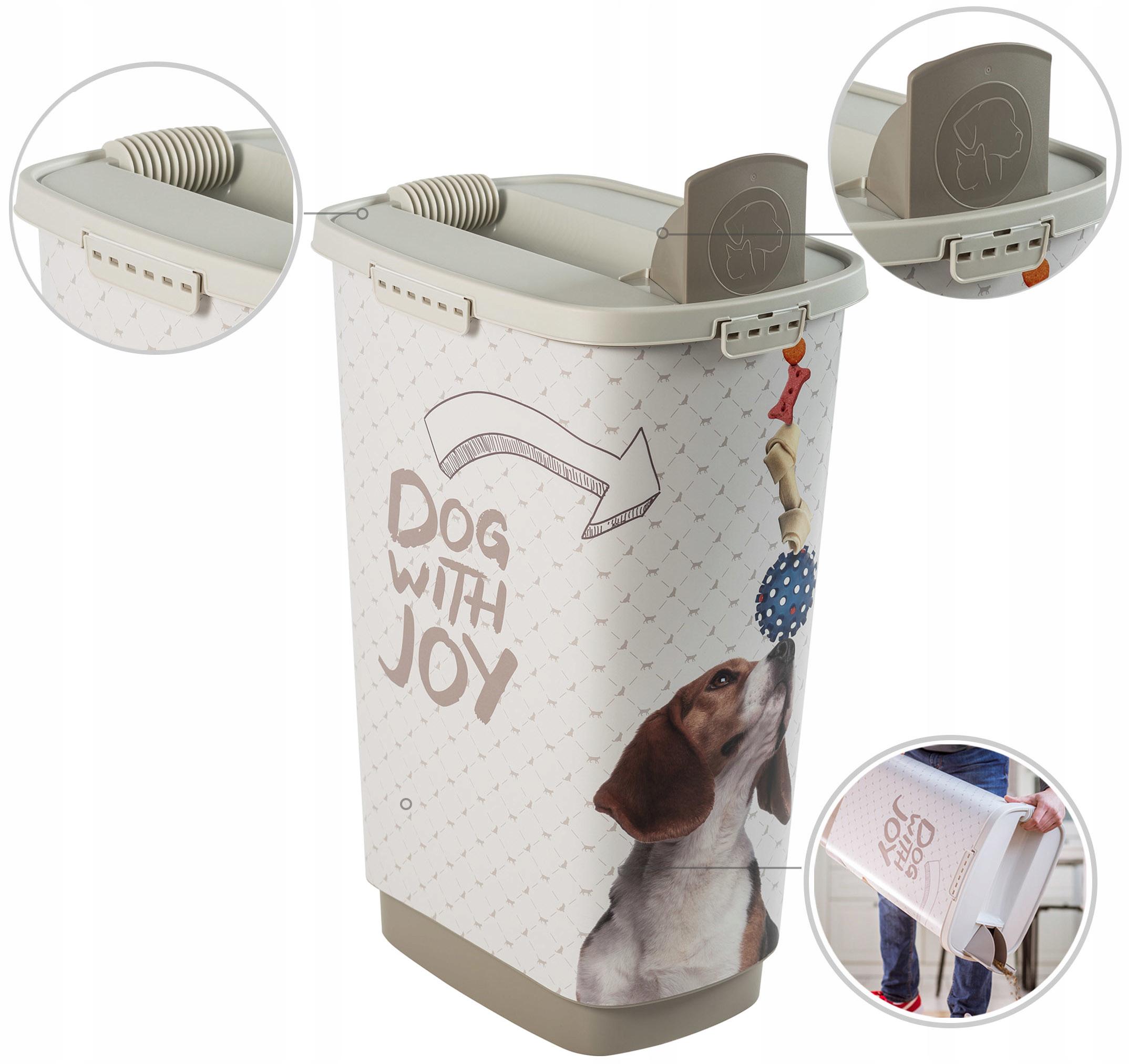 Контейнер для зберігання сухого корму собаки Rotho Cody 50 л Білий (40020-1) - фото 4 Контейнер для зберігання сухого корму собаки Rotho Cody 50 л Білий (40020-1) - фото 4