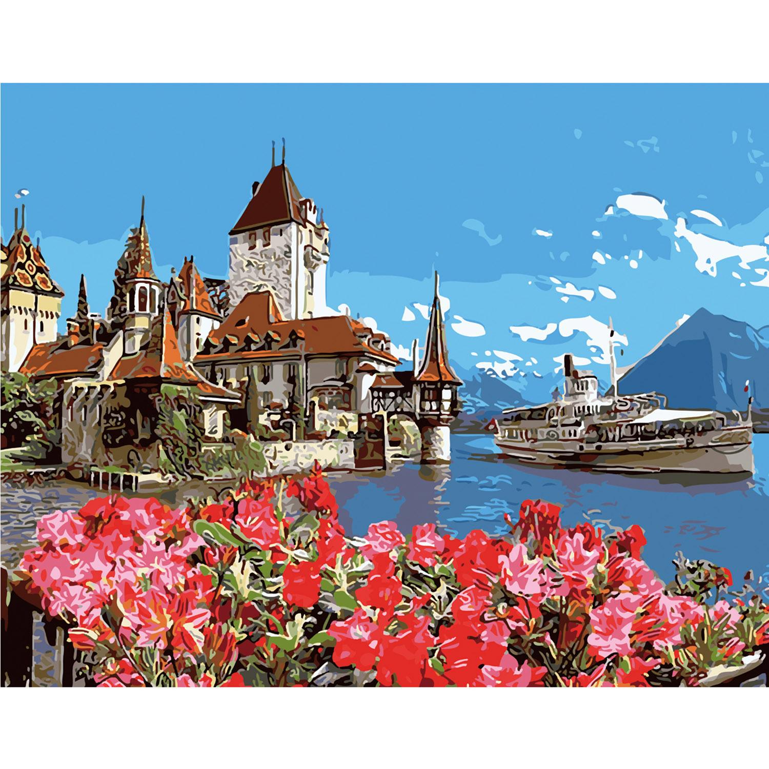 Картина по номерам Strateg Живописный городок 40х50 см (SY6081)