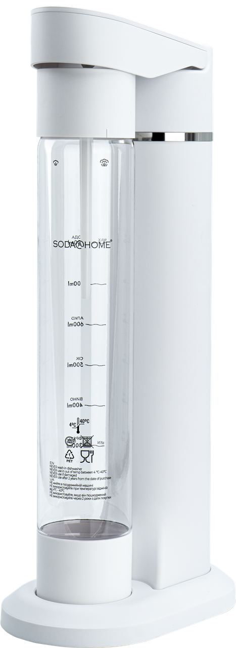 Сифон для газування води та напоїв SODA@HOME MERCURIUS без балона СО2 у комплекті White