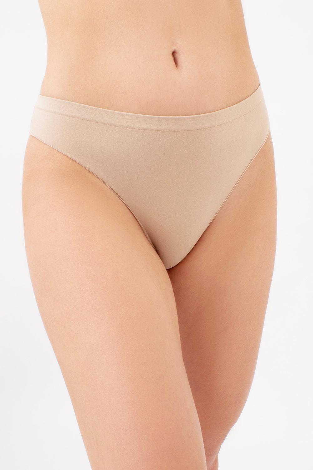 Трусы бразилиана женские Giulia BRASILIAN BRIEFS бесшовные L/XL Beige-naturale (4823116908628)