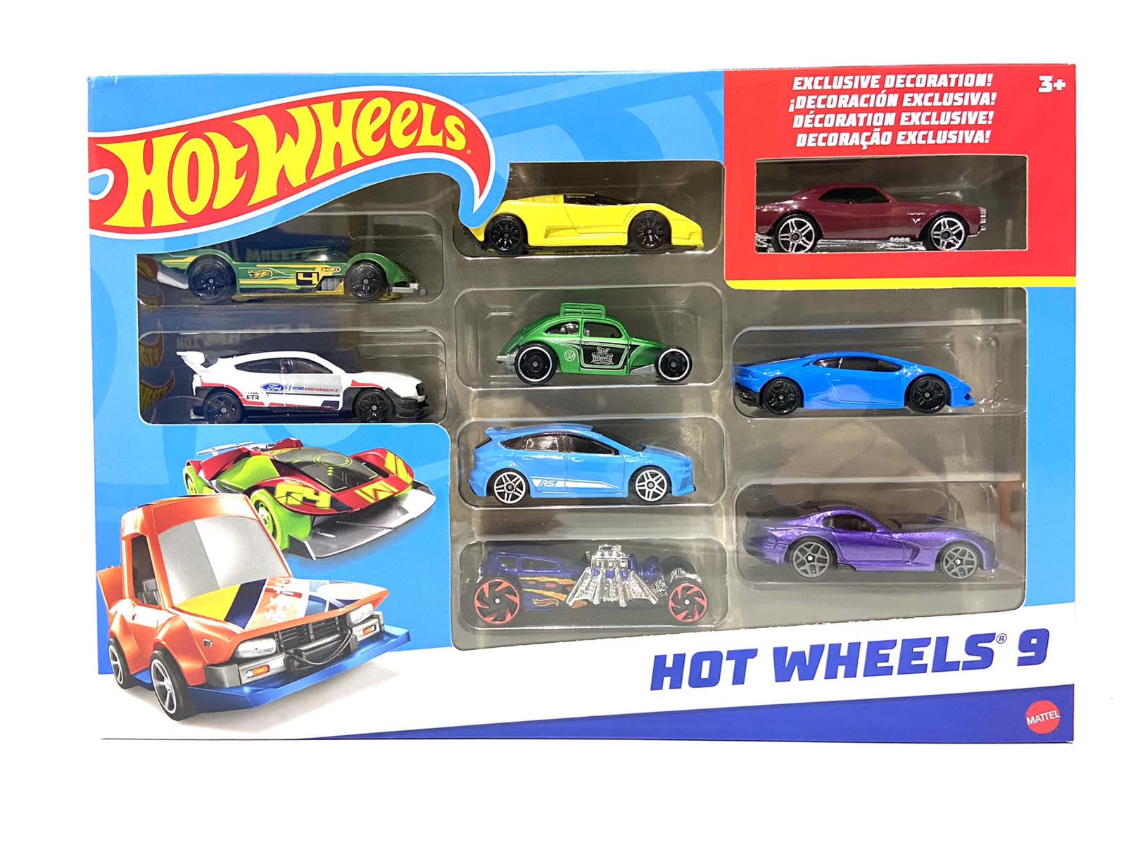 Набор машинок Mattel Hot Wheels Вид 4 в подарочной упаковке 9 шт. (X6999)