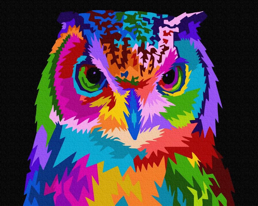 Картина по номерам Brushme GX35768 Сова цветная 40x50 см (1404556842)