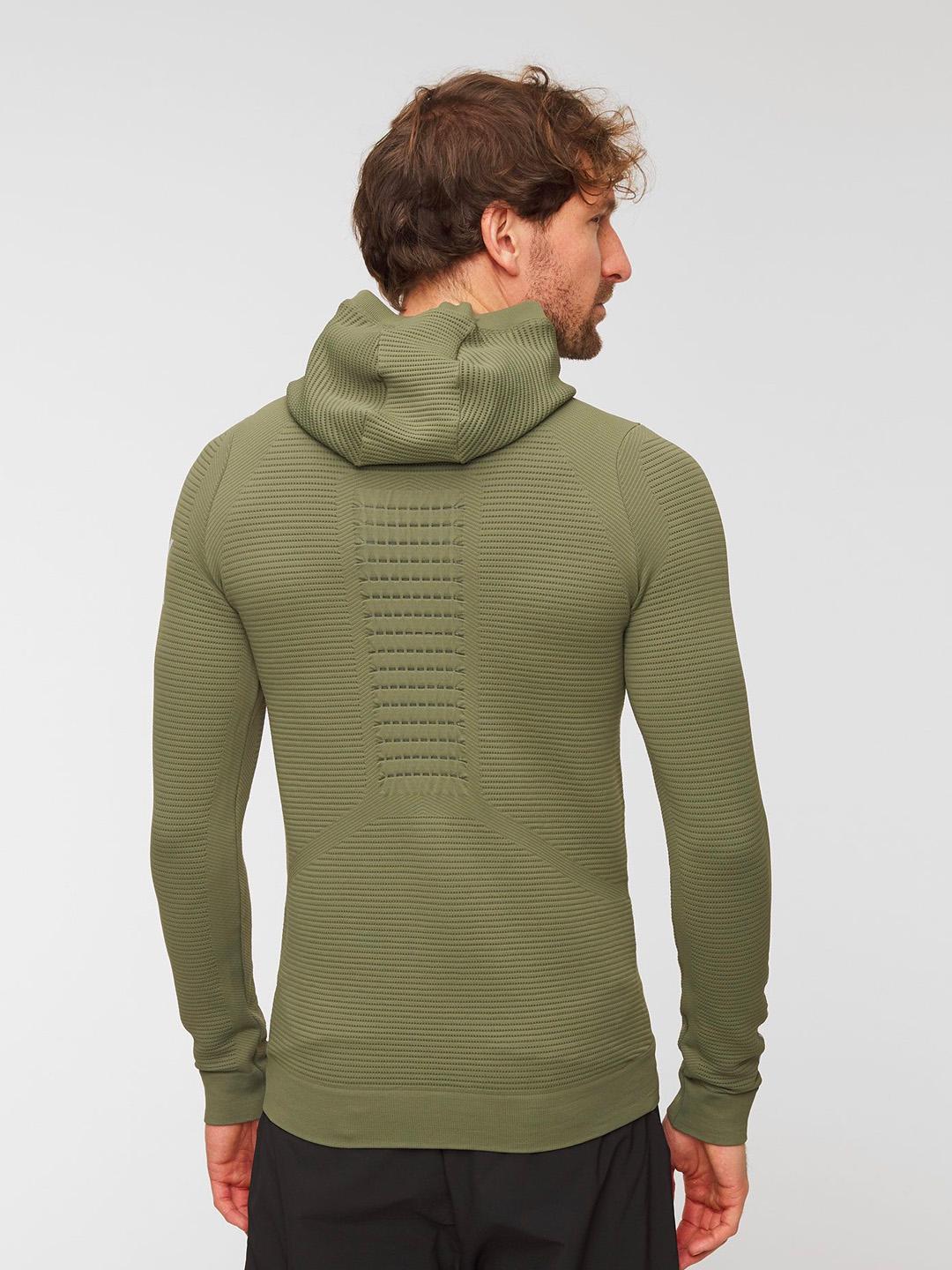 Кофта флісова чоловіча X-Bionic Instructor 4.0 Hooded ND-YJ51S20U-E102 XXL Olive Green/Dolomite Grey (20263749) - фото 2