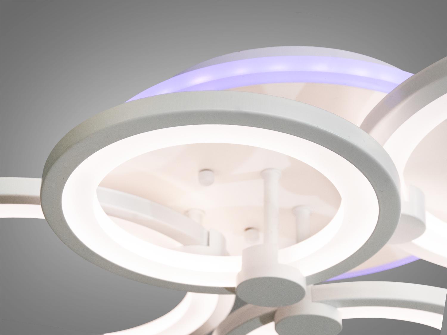 Люстра светодиодная в детскую с подсветкой 8022-4WH-LS 60W на 10 м2 Белый (1494853693) - фото 3 Люстра светодиодная в детскую с подсветкой 8022-4WH-LS 60W на 10 м2 Белый (1494853693) - фото 3