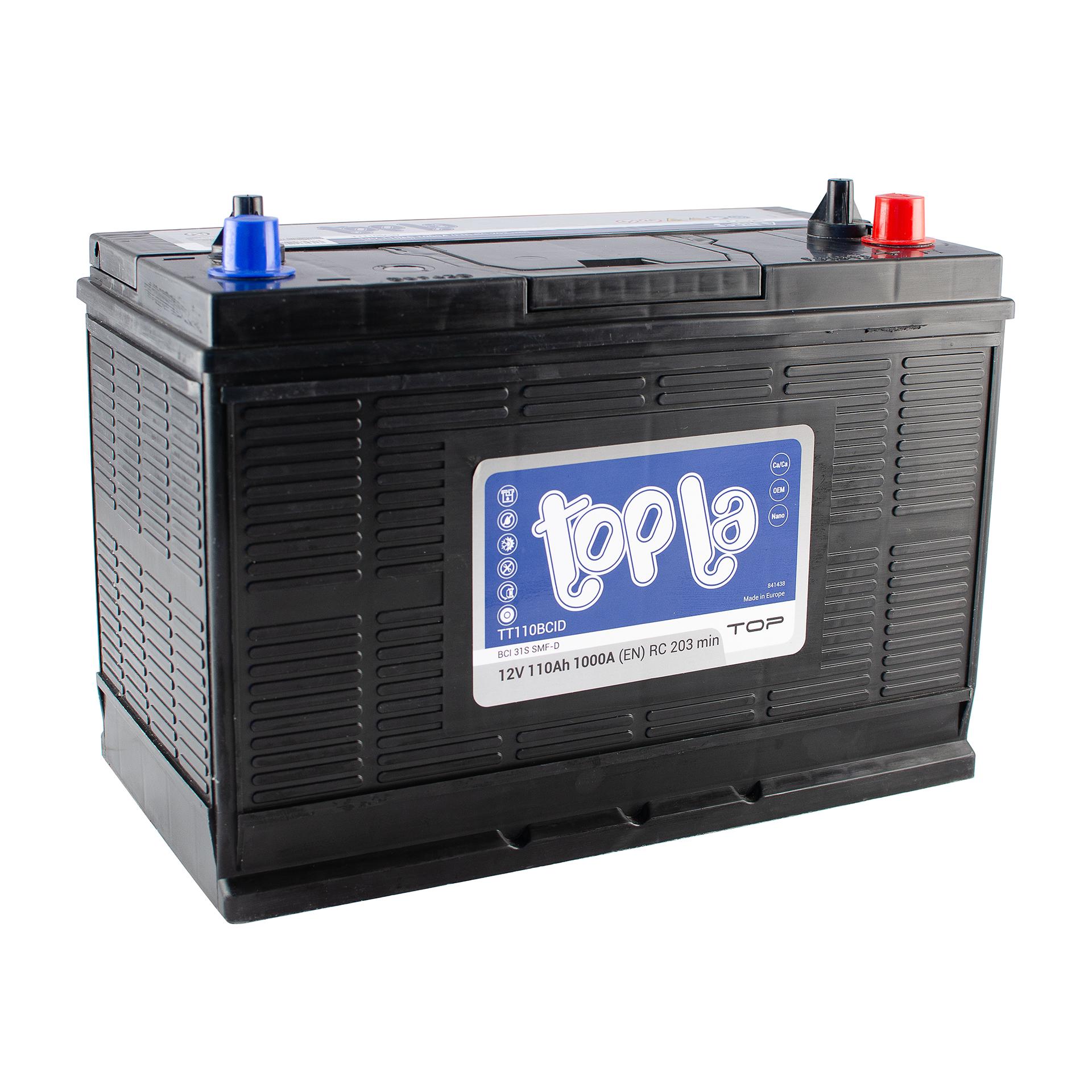 Акумулятор Topla Top 0 BCI 31 на гвинт 110 Ah/12 V