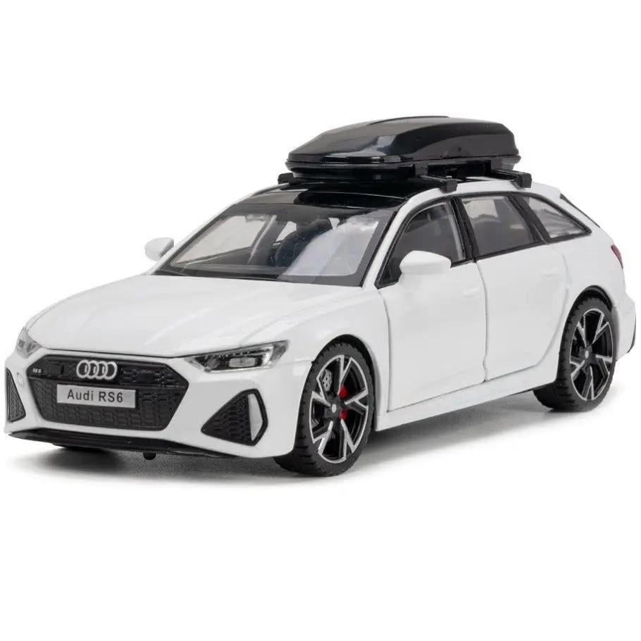 Игрушечная машинка металлическая AutoExpert Audi RS6 1:32 инерционная со светом и звуком/открываются двери Белый (31383308)