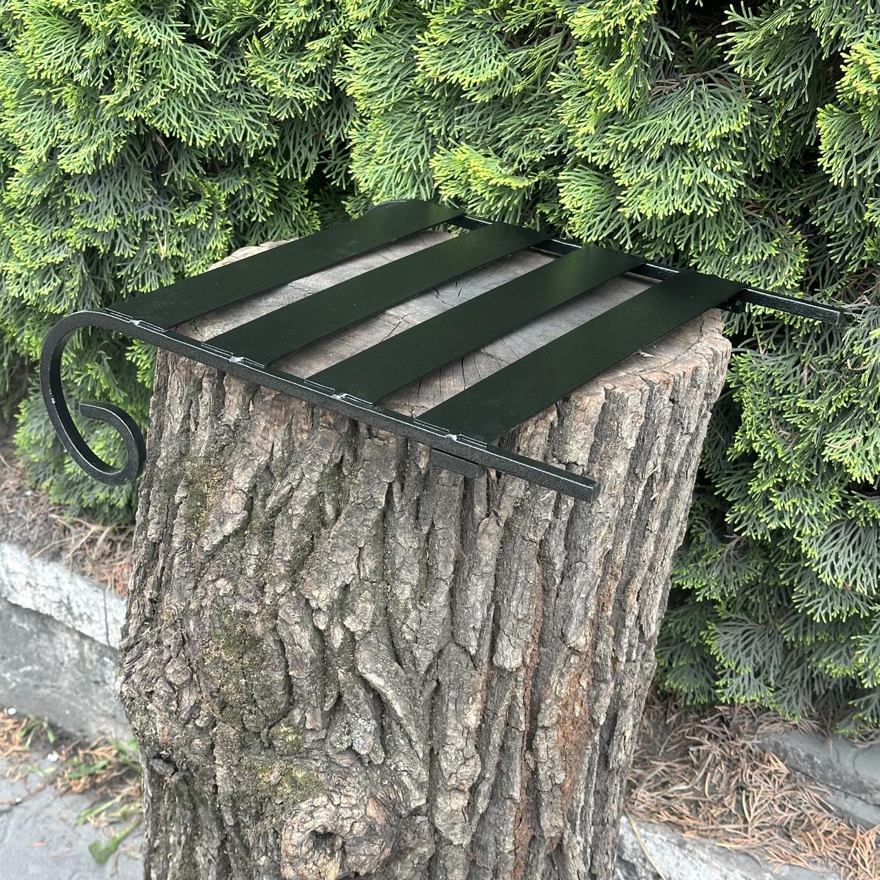 Бічна полиця Metalzavod для мангалу Гефест на 9-12 шампурів 42,5х33х14,5 см (PLK-MD12) - фото 4