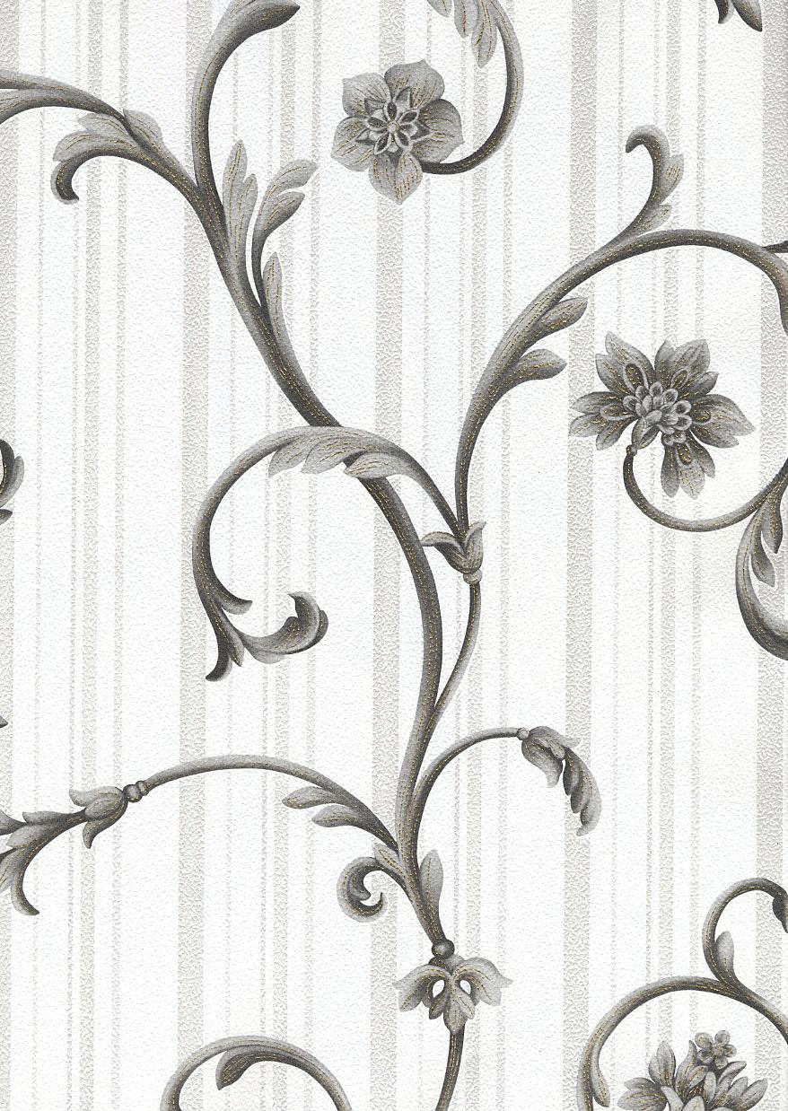 Обои тисненные Эксклюзив Люкс на бумажной основе 0,53х10,05 м Светло-серый (020-01)