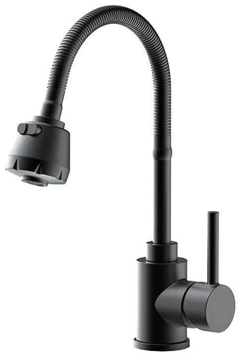Смеситель для кухни Frap F40993-6 с гибким изливом 2 режима Черный (SE01040792)