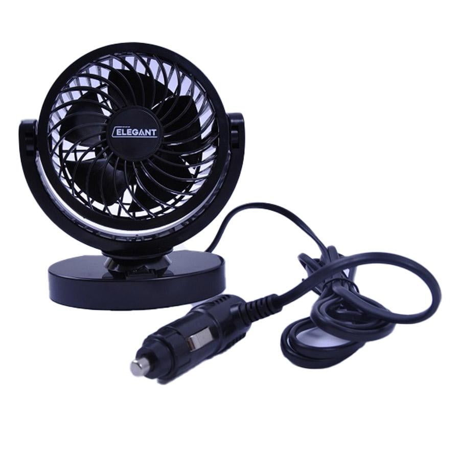 Вентилятор 12V 4" на підставці скотч Elegant 1 режим 101 549 (448915)