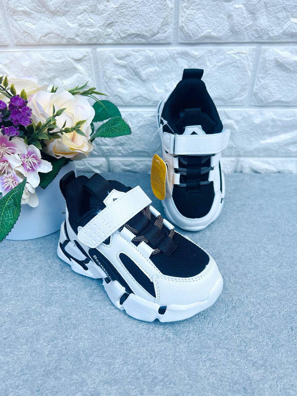 Кроссовки для мальчика Clibee 1557 р. 30 18,5 см Черно-белый (1557-4)