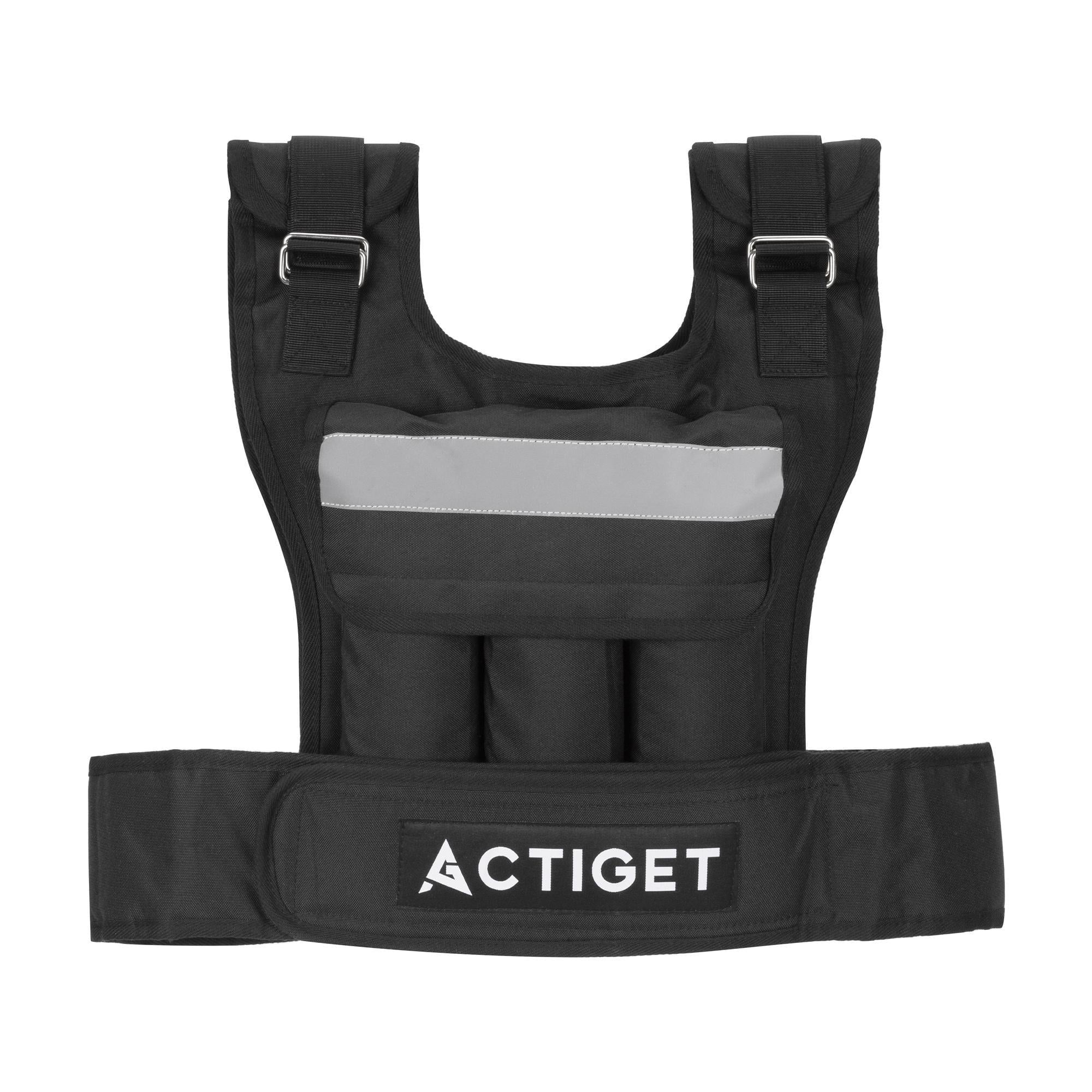 Жилет-обважнювач для тренувань Actiget ACT0124 20 кг зі змінною вагою Black (5859)