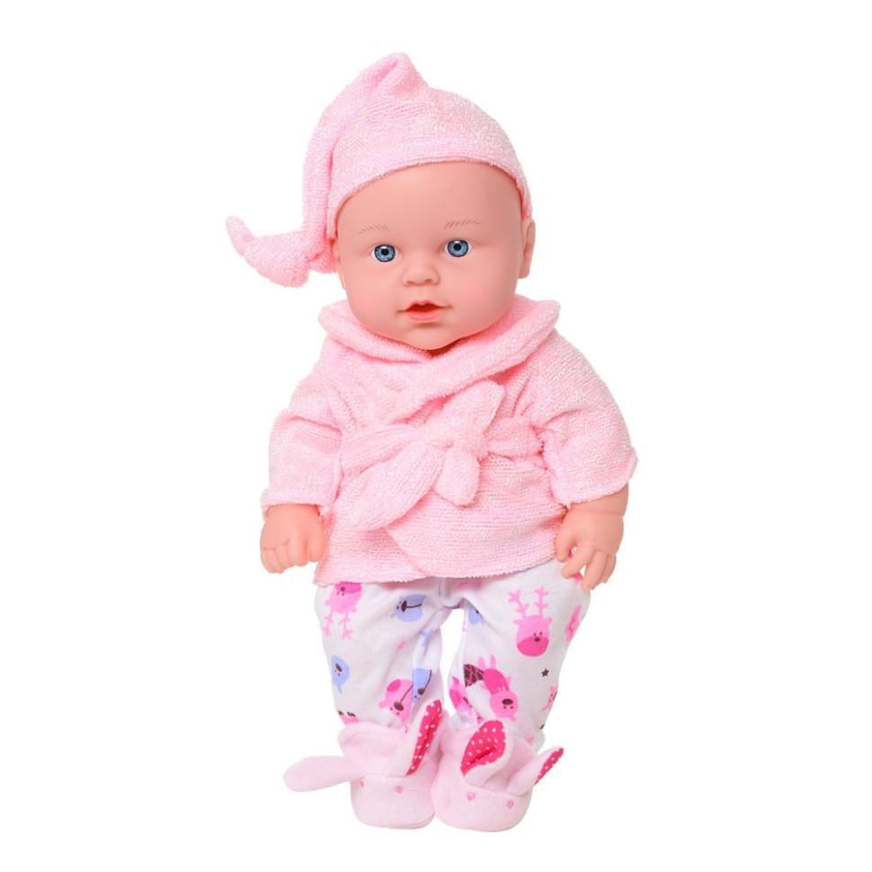 Пупс в піжамі Limo Toy 252-A звук 36 см Рожевий (RLT45601)