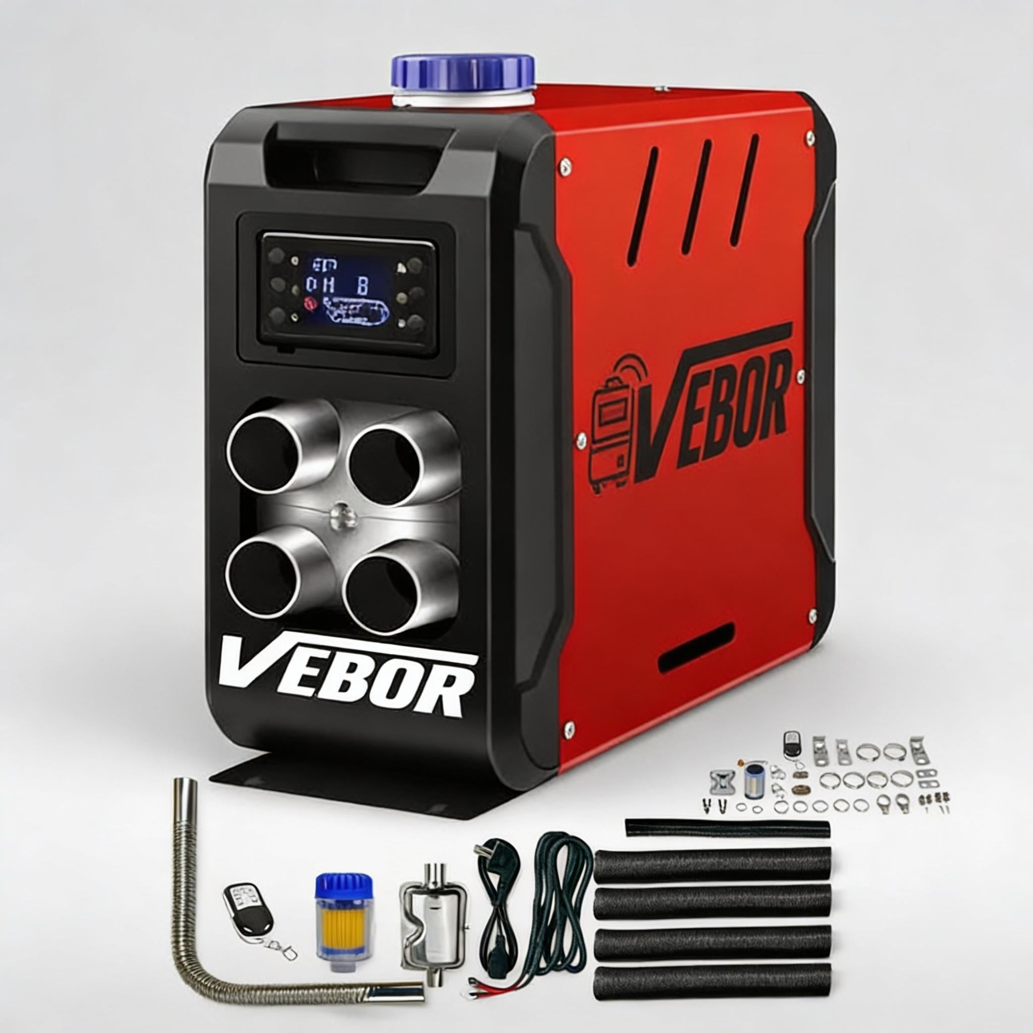 Обігрівач дизельний Vebor 9 kW 220/24/12V алюмінієвий корпус