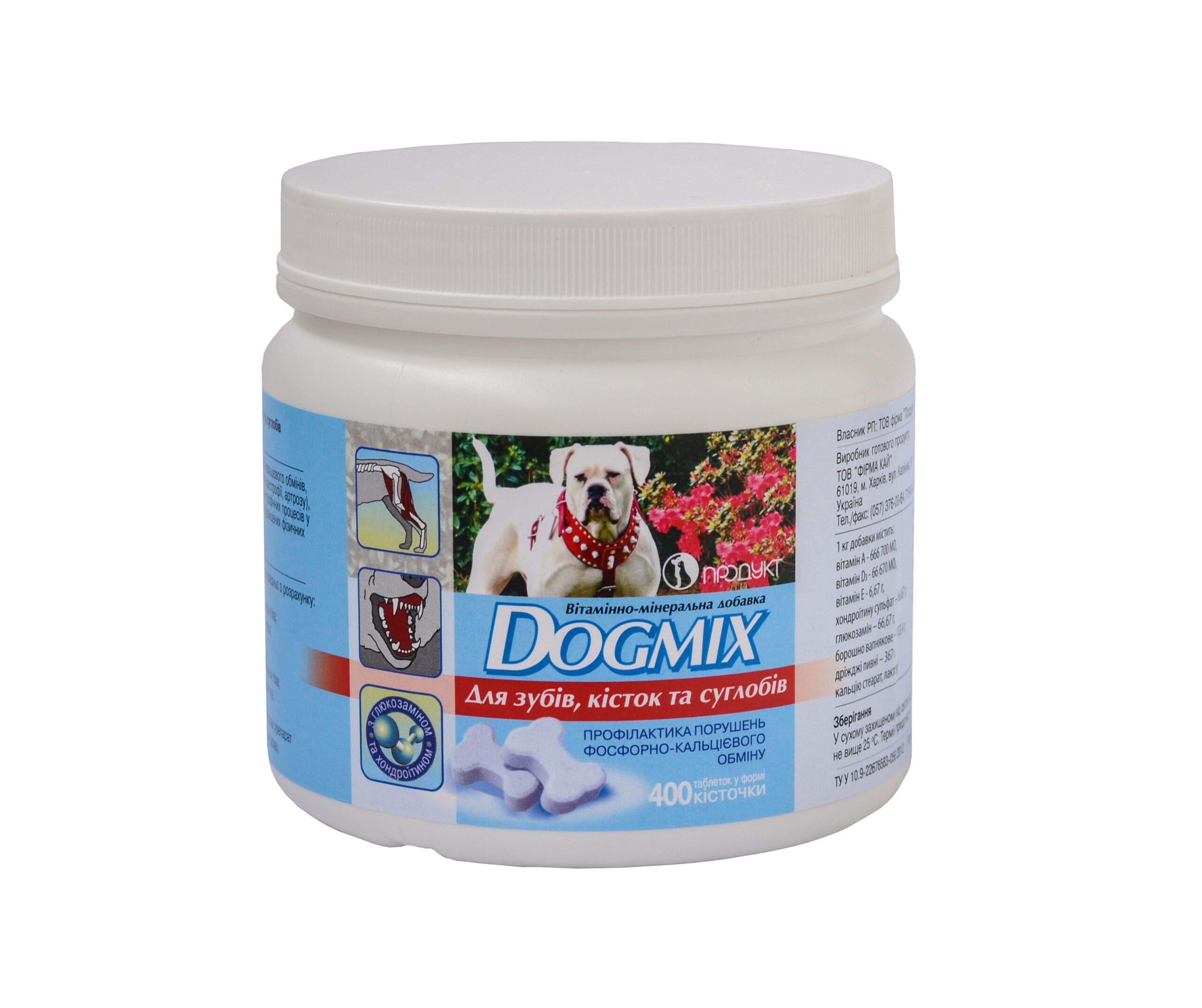Добавка витаминно-минеральная Dogmix для зубов костей и суставов 400 таб. (13000304)
