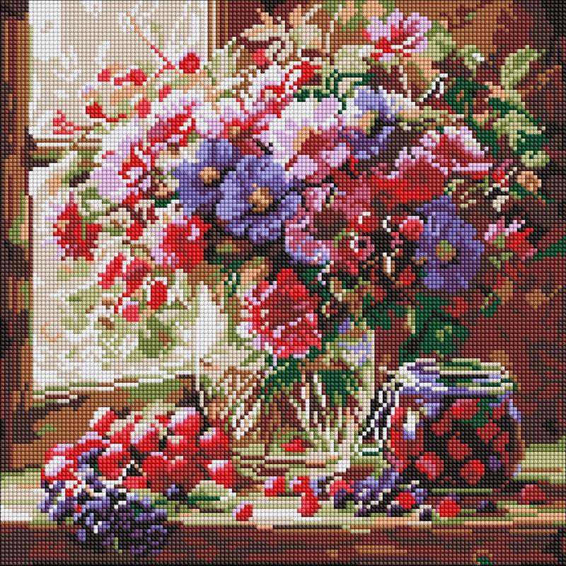 Алмазная мозаика Ranok Creative Букет и фрукты 40х40 см (VM-127-A-493)