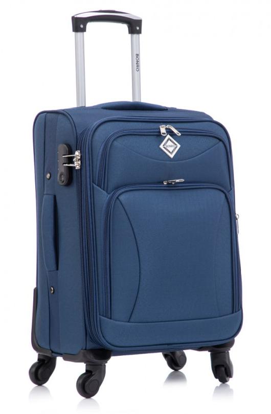 Чемодан Bonro Tourist маленький на 4 колесах Синий (10132001) - фото 1 Чемодан Bonro Tourist маленький на 4 колесах Синий (10132001) - фото 1