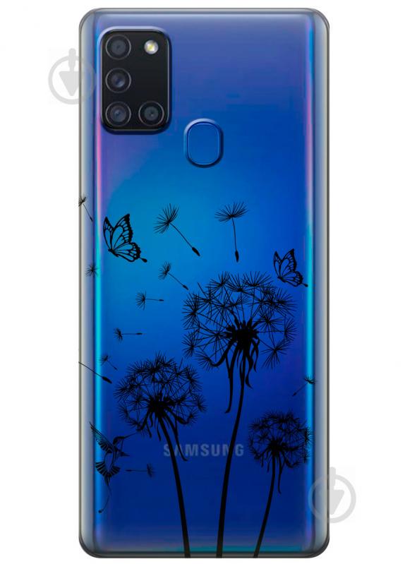 Силиконовый чехол iSwag для Samsung Galaxy A21s Одуванчики (KS2821)