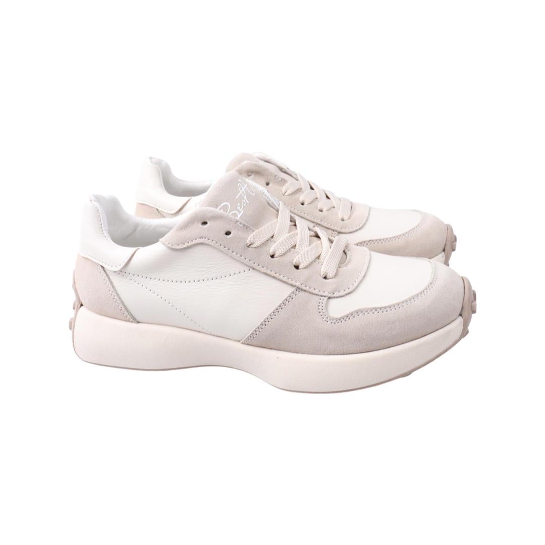 Кроссовки женские Best Vak из кожи р. 37 Молочный (67-21DTS)