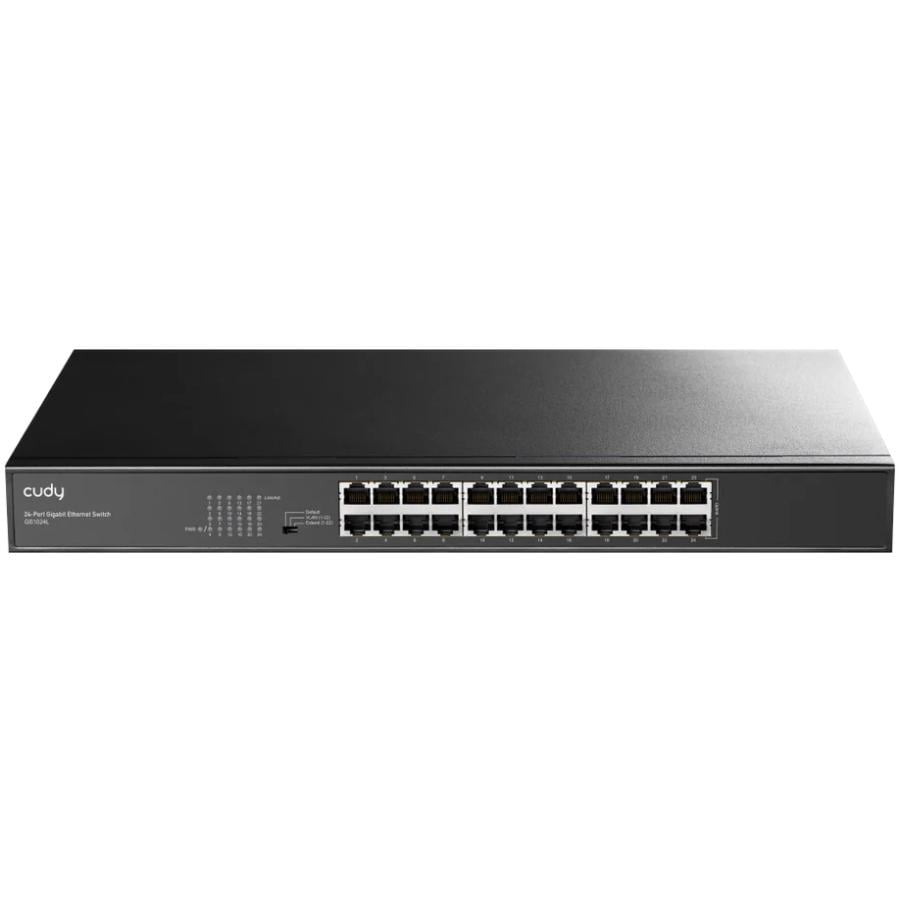 Коммутатор Cudy GS1024L 24 портовый Gigabit Metal Switch 19" RM Black (GS1024L_EU_V1.0)