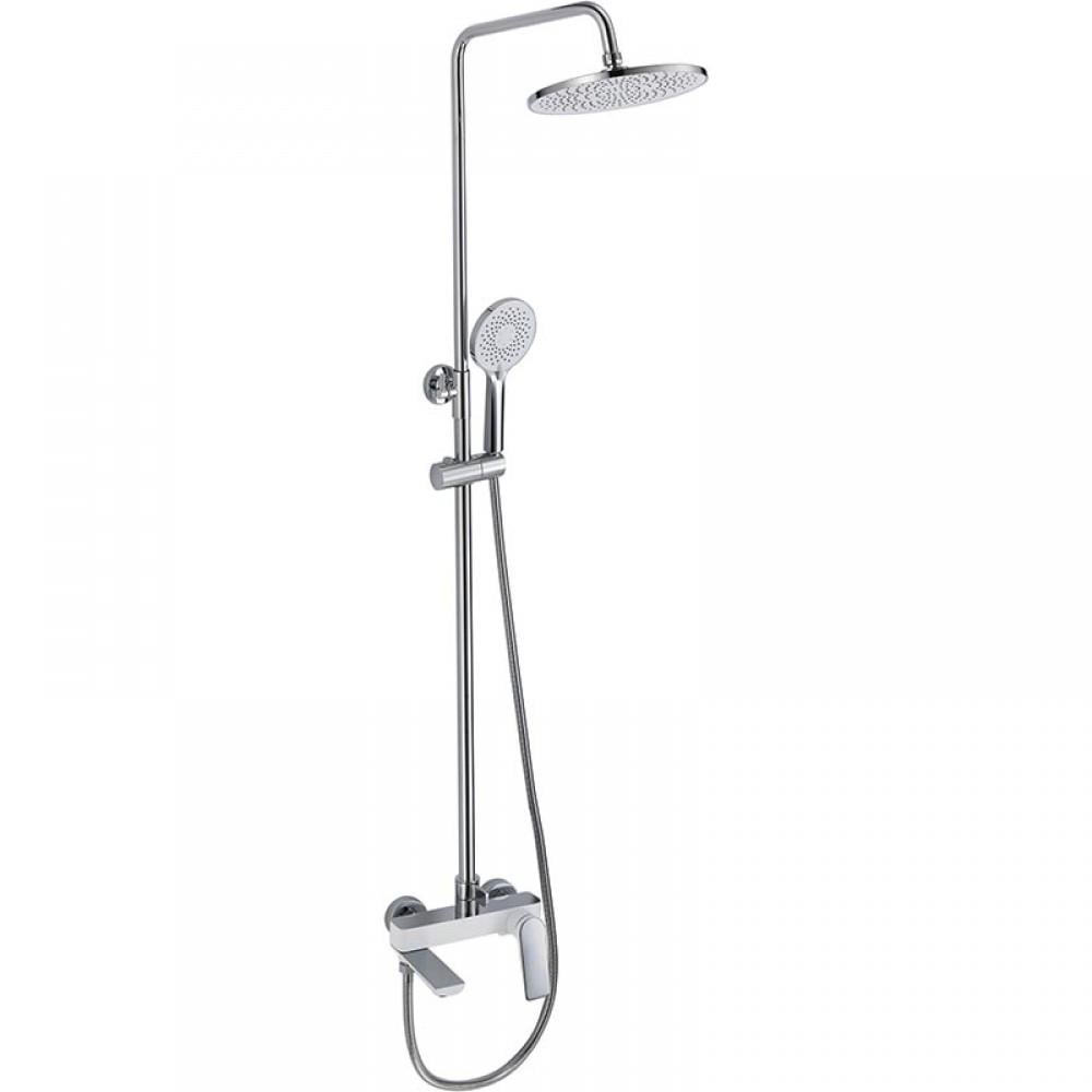 Душевая колонная система со смесителем MIXXUS Premium DERBY 009-J Белый матовый/Хром латунь (MI6616)