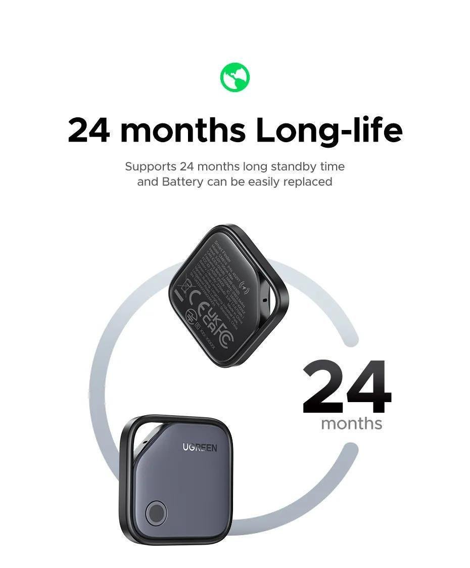 Трекер смарт Ugreen 1 2 Чорний (45297) - фото 7