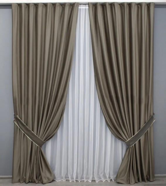 Шторы бархат 2х2,9 м 2 шт. Какао (1589ш)