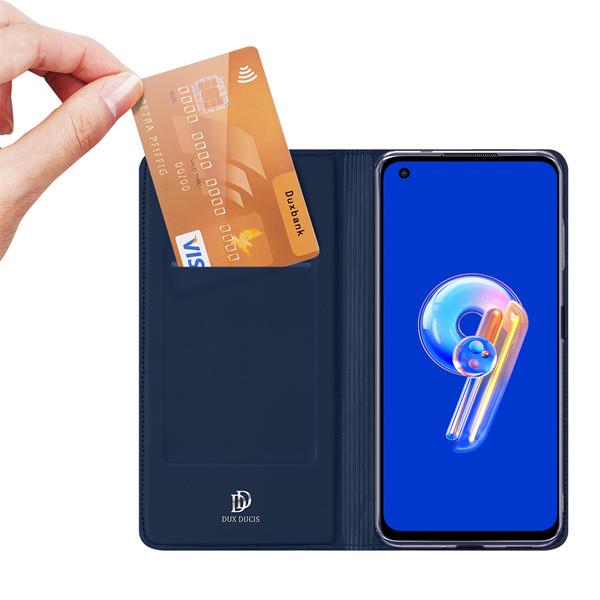 Чохол книжка Dux Ducis Skin Pro з кишенею для візиток для Asus Zenfone 9 / 10 Blue - фото 4