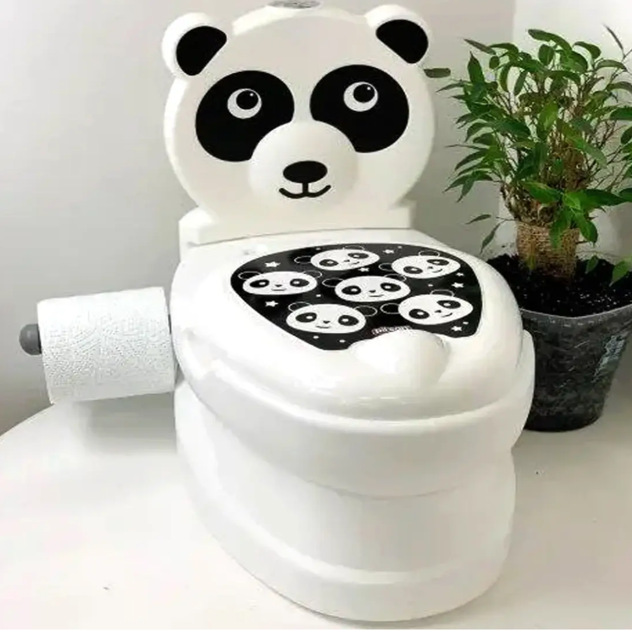 Горшок детский Pilsan Панда 07-564 в виде унитаза со съемным резервуаром (07-564)