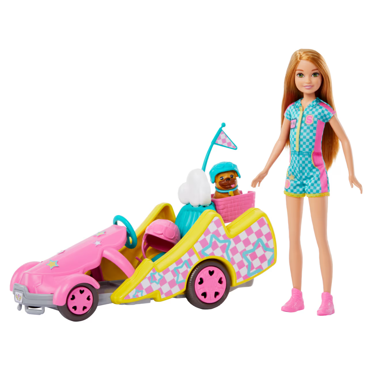 Набор с куклой Barbie Stacie Racer Doll With Go-Kart Toy Car/Dog/Accessories/& Sticker Sheet (2589882020)