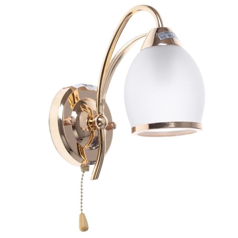 Бра настенное накладное с выключателем классическое Brille LK-155W/1 FGD 187629