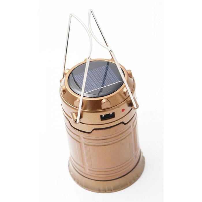 Лампа кемпінгова SUNROZ G 85 LED із сонячною панеллю і PowerBank Золотий (46906-9a1bd) - фото 2 Лампа кемпінгова SUNROZ G 85 LED із сонячною панеллю і PowerBank Золотий (46906-9a1bd) - фото 2